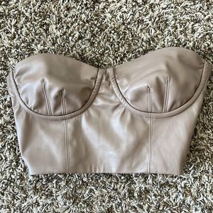 Zara corset leather top